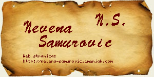 Nevena Samurović vizit kartica